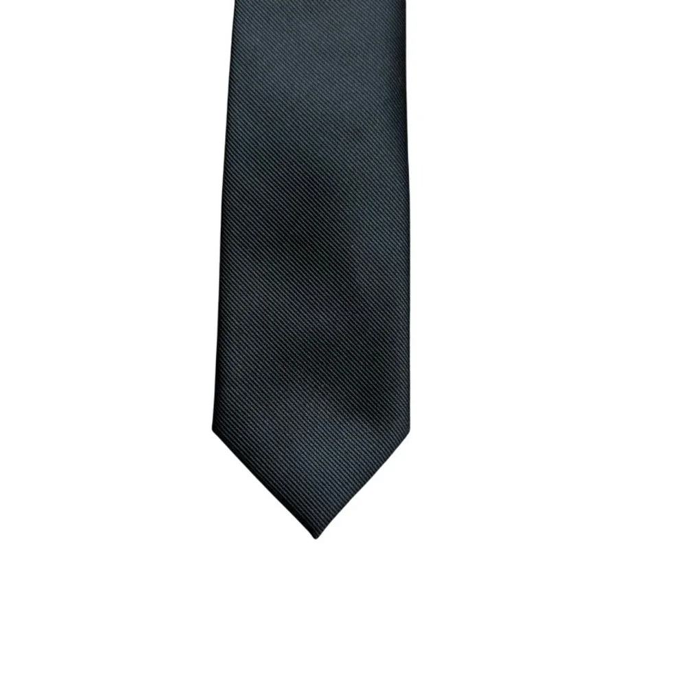 Cat & Jack Boys Black Pre-Tied Adjustable Necktie Size M/L Matte Twill Formal